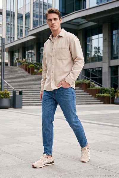 Cotton Regular Waist Pipe Leg Jeans Men's Jeans Pants 5901F05Milano