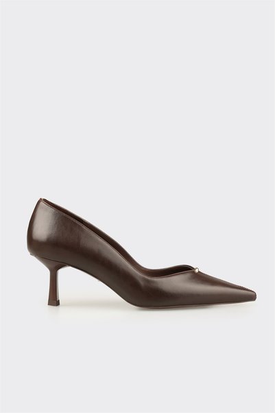 Coffee Women's Mid-Heel Shoes