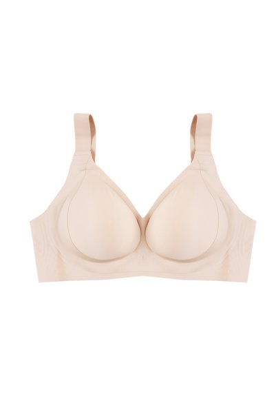 Seamless Gathering Non-Marking Adjustable Strap Plus Size Padded Bra