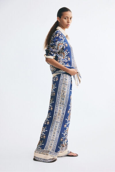 Viscose Blend Pull-On Trousers