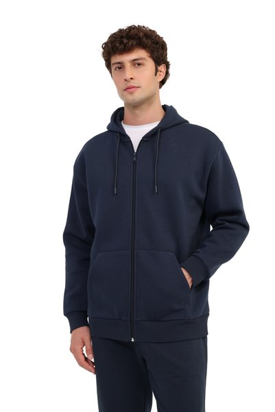 Men's Tracksuit Top Navy Blue Mb 18Sn387 Fz Hd