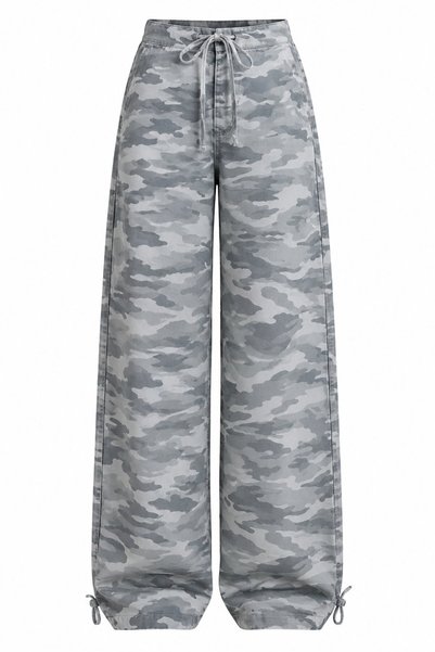 Light Green Camouflage Pattern Trousers - 9153