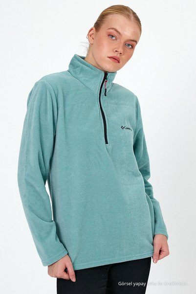 Women's Çağla Polar Half Zippered Outdoor Fleece Jacket Tactical Flecee