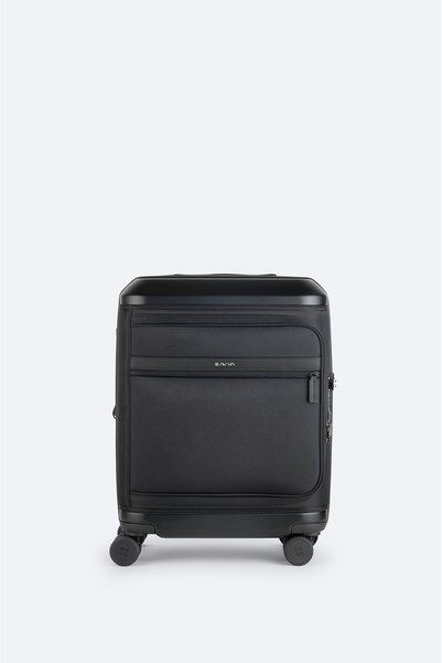 Men's Black Small Size 360 °   Durable Travel Suitcase with 4 Rotating Wheels B008128