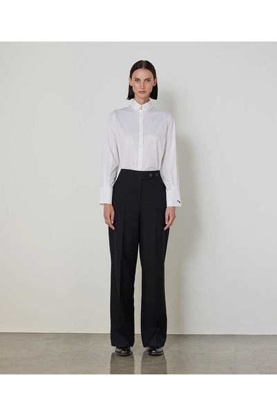 Wool Pants with Button Accessories