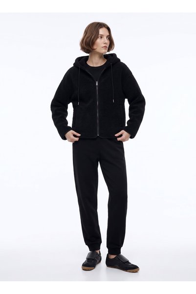 Navy Blue Women's Logo Printed Sweatpants J6WL-EA7021