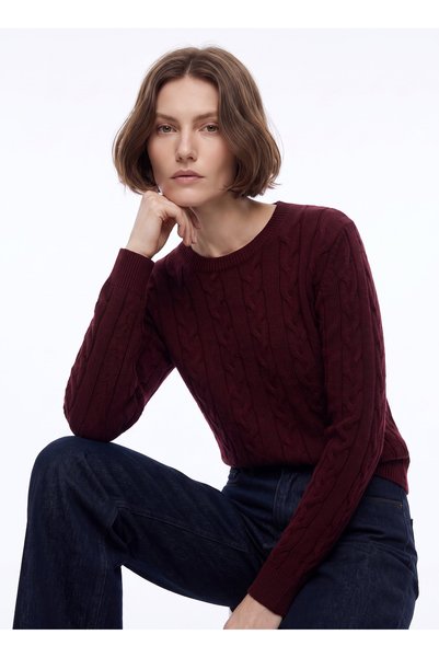 Sweater, Xs, Burgundy