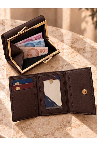 Luxury Design Metal Clip Women's Wallet and Card Holder Combination
