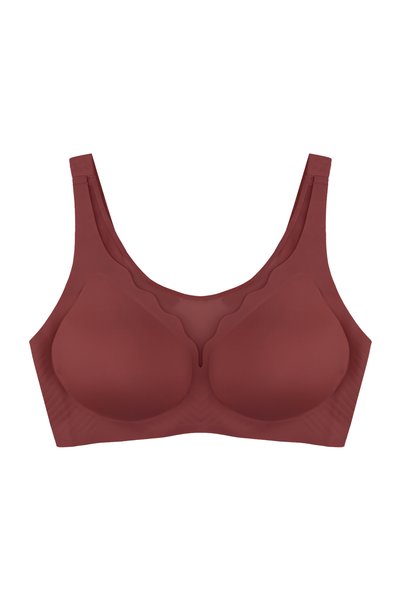Seamless Gathering Non-Marking Adjustable Strap Plus Size Padded Bra