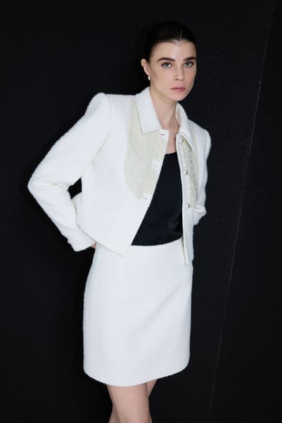 Bone Tweed Jacket