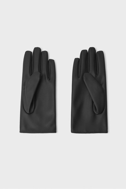 Faux Leather Basic Gloves
