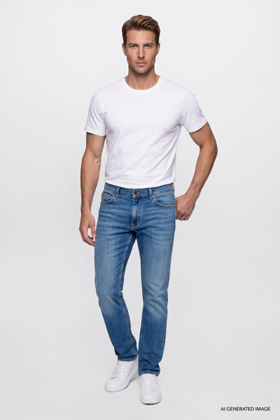 Cotton Greensboro Straight Fit Jean Denim Trousers
