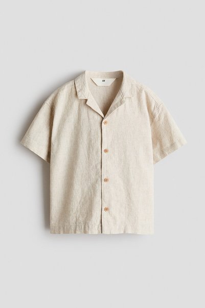Linen Blended Men's Collared Shirt