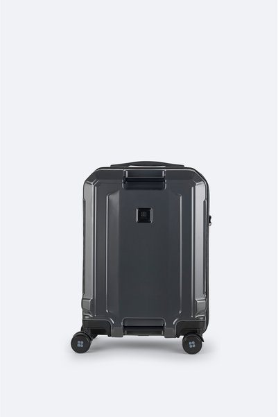 Men's Anthracite Cabin Size 360° Rotating 4-Wheeled Durable Travel Suitcase B008126