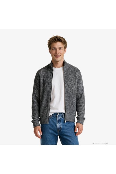 100% Cotton Stand Collar Cardigan Lv04Rh319Gcef Men's Cardigan Lv04Rh319G Cef