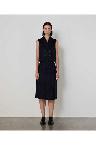 STRIPED WOOL SKIRT