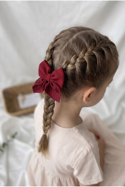 Girl's Bow Clip Buckle Red