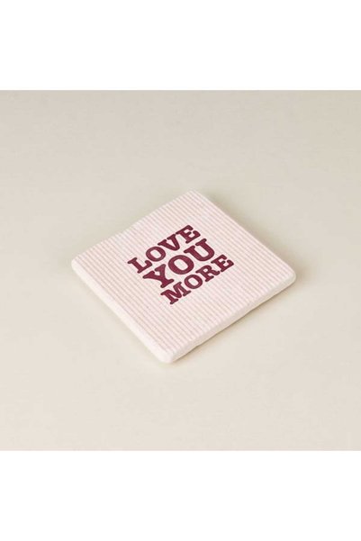 Kitchen Love You More Stone Coasters - Colorful