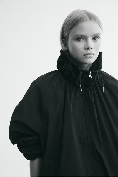 Pipe Collar Nylon Jacket