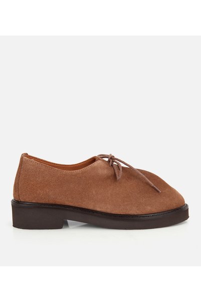 Women's Suede Leather Mink Lace Detailed Casual Loafer