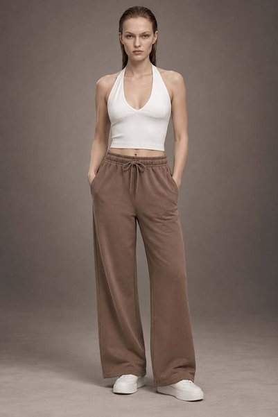 Pocketed Wide Leg Sweatpants Six