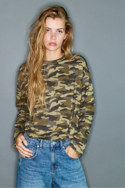 Printed Long Sleeve T-Shirt