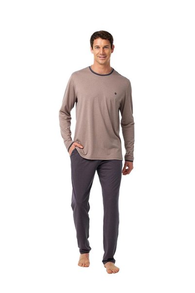 Men's Mink Long Sleeve Pajama Set 40976