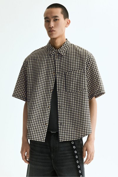 Cotton and Short Sleeve Shirt Relaxed Fit