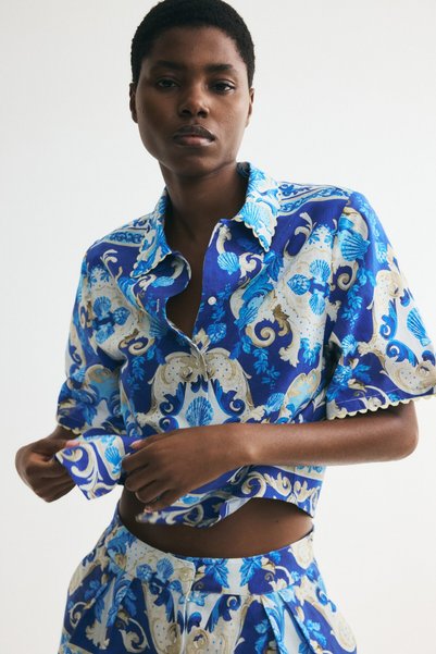 Linen Blend and Patterned Shirt