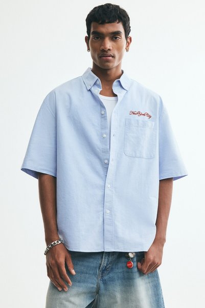 Short Sleeve Oxford Shirt Relaxed Fit