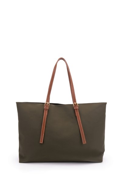 Large Size Zippered Fabric Gabrielle Women's Shoulder Bag