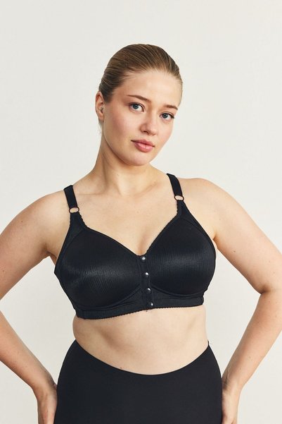 Wireless Snap-On Gathering Bra Cc898 Black