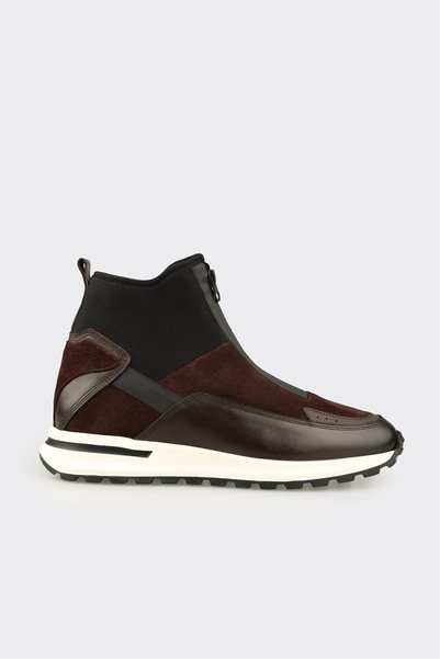 Brown Leather Men's Sports Boots