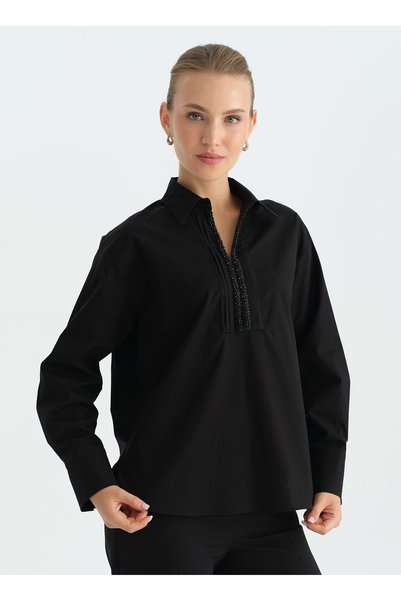 Blouse, 38, Black