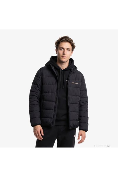 Hooded Men's Black Jacket