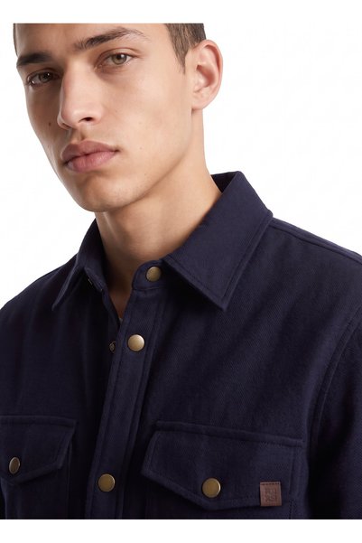 Navy Blue Men's Shirt J6Wm-Gml7216