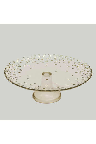 Sparkle Footed Plate 28 cm Bronze-Gold