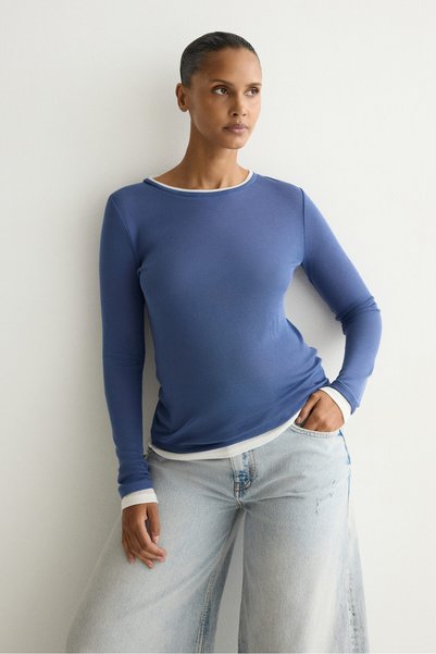 Mama Layered Look Jersey Top