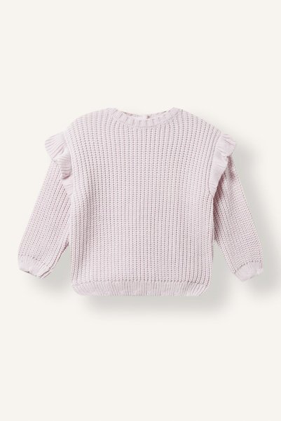 Crew Neck Knitwear Basic Sweater Baby Girl F2627A526Wn