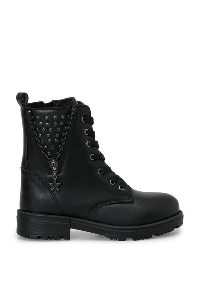 Barnes.F Black Girls' Biker Boots