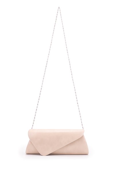 Envelope Model Metallic Texture Berlin Women's Shoulder Bag Cream