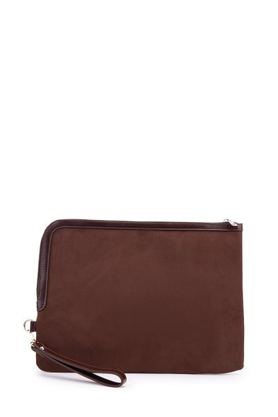 Clutch Suede Removable Strap Megan Women's Portfolio Handbag
