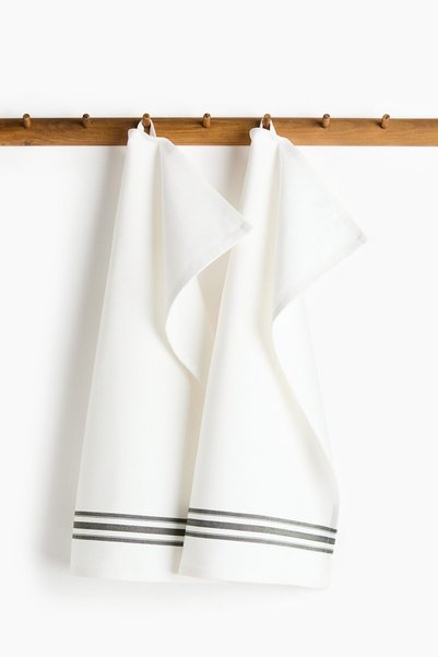 2-Pack Herringbone Patterned Drying Cloths