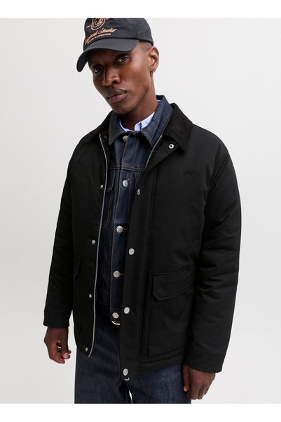 Black Men's Jacket 12301609 Jornorrebro Barn Jacket Sn