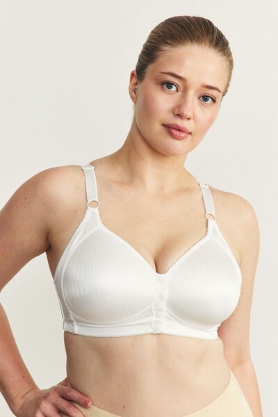 Wireless Snap-On Gathering Bra Cc898 White