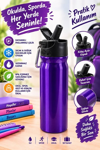 Micro Steel Bottle 500 ml Purple
