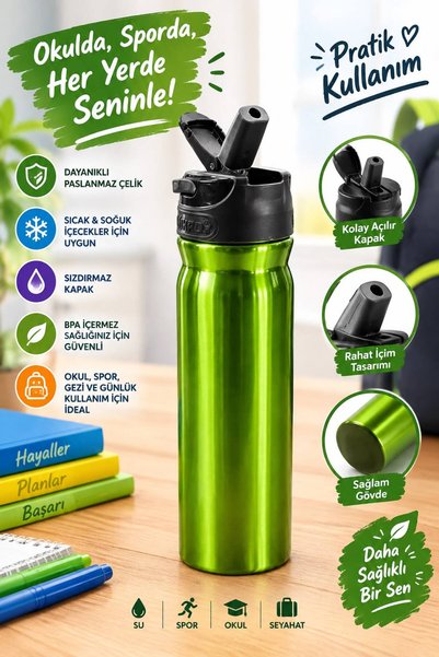 Micro Steel Bottle 500 ml Green