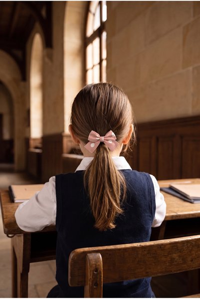 Girl's Polka Dot Bow Rubber Buckle Pink