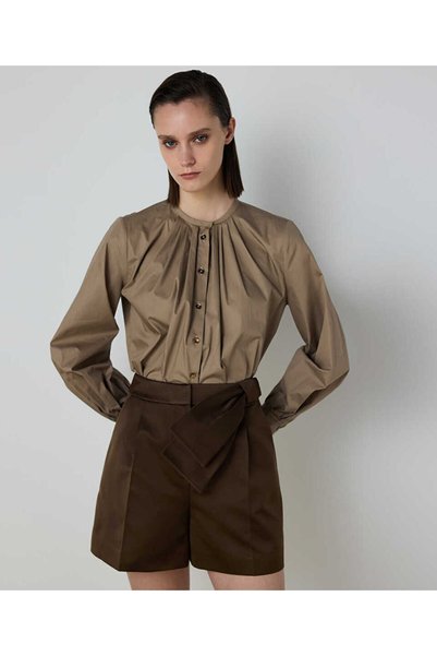 Pleated Poplin Tunic