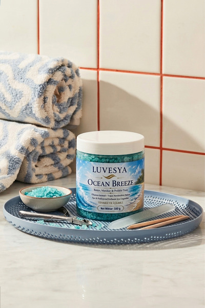 Luvesya Ocean Breeze Bath, Manicure, Pedicure, Relaxing, Purifying Care Powder 500 ml